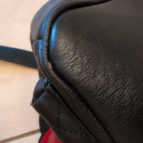 Loungefly Disney Minnie Mouse Backpack Black Red Bow Mickey Studs And Ears - Picture 11 of 16